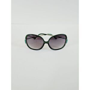 Vintage 9 & Co. Green Large Oversized Frame Metal Accents Gradient Sunglasses